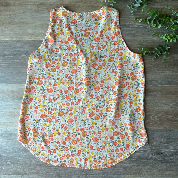 Loft Sleeveless Floral Print Blouse - Picture 5 of 5